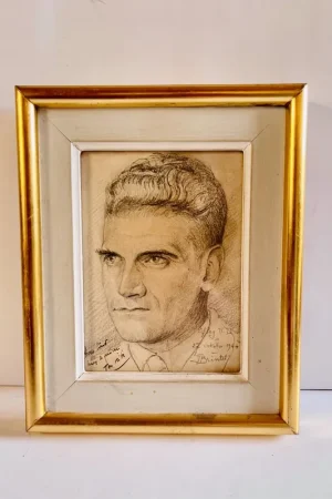 Certifié Portrait au crayon - J BRINTET